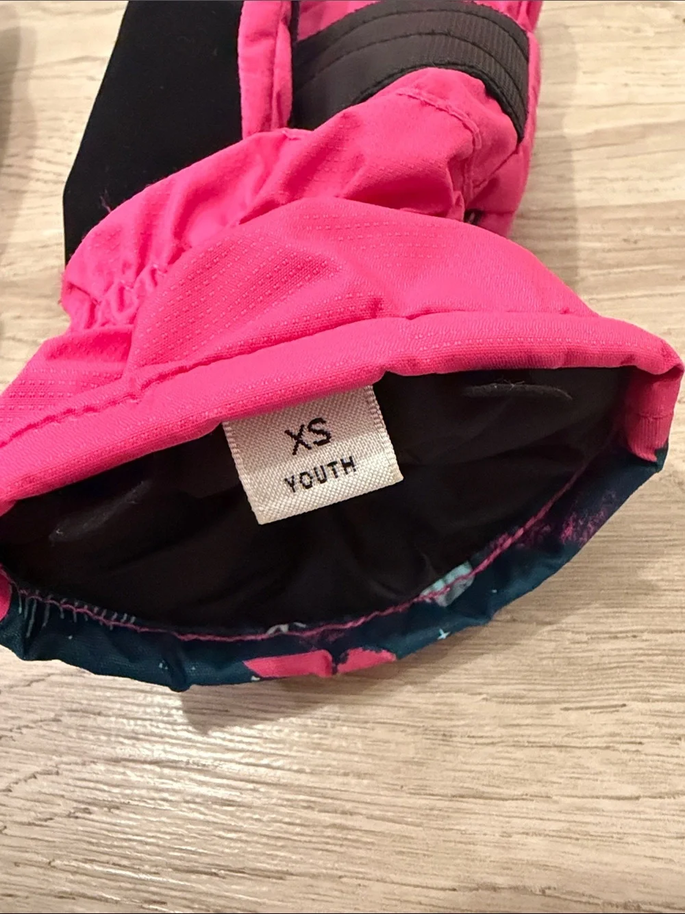 Columbia Pink & Teal Patterned Kids Winter Gloves